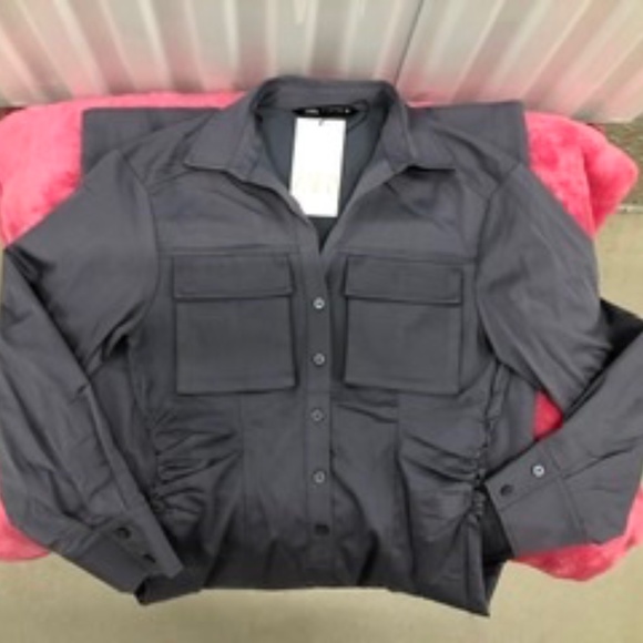 ZARA Pocket dress with Slit, M, NWT - Picture 5 of 8